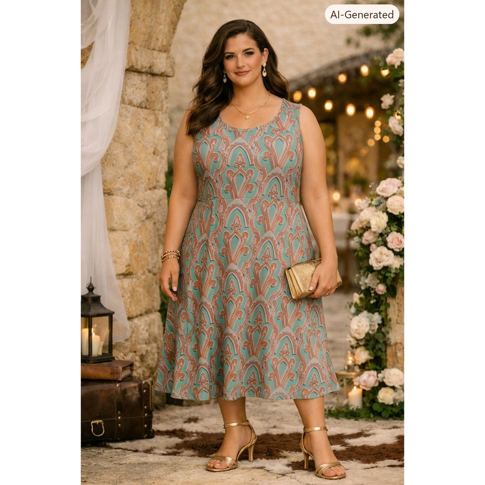 The Limited Dress Womens 18 T Wedding Guest Paisley Lux Western Garden Party NEW